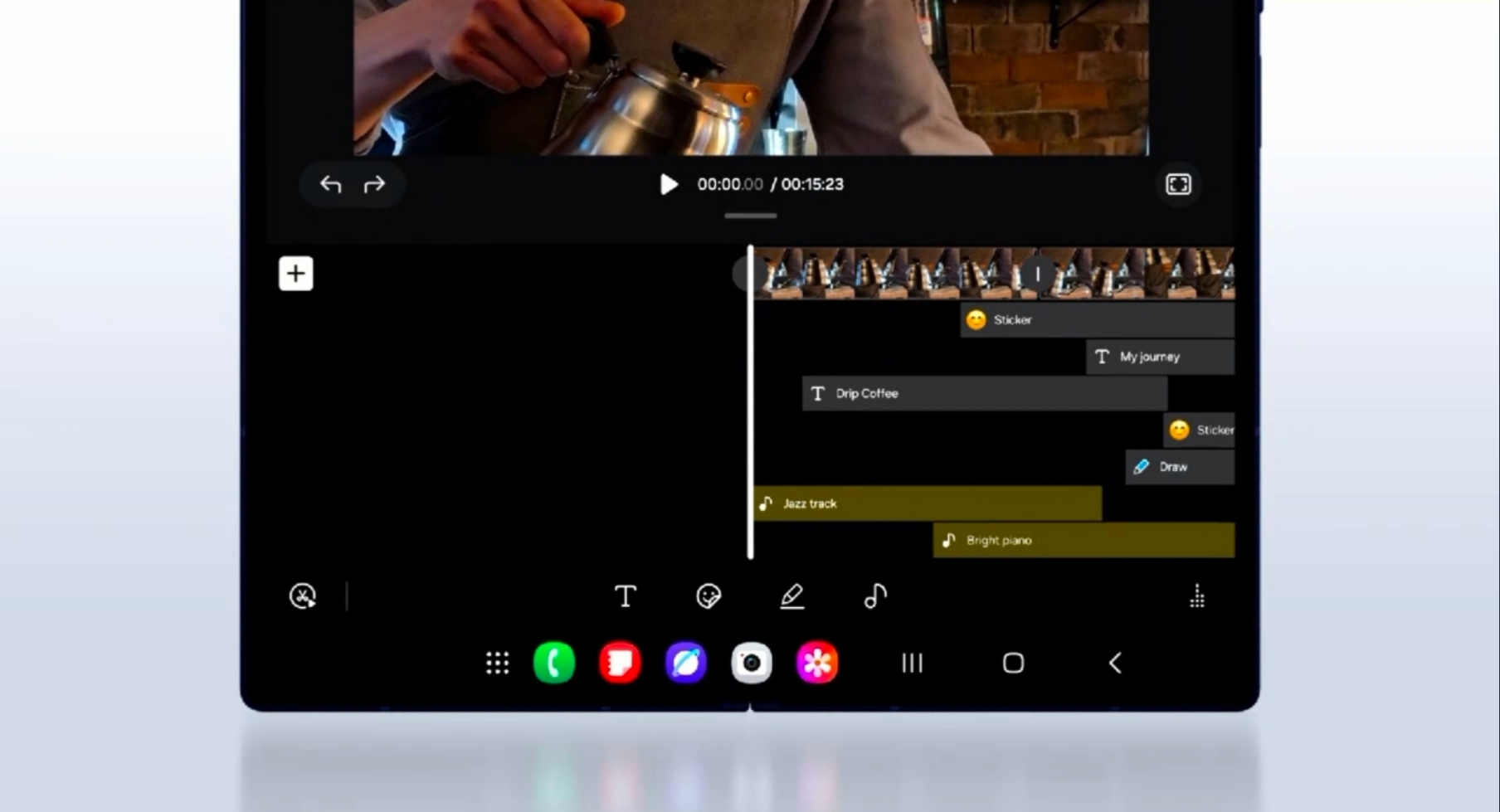 三星折叠屏概念机_三星折叠屏手机模型_