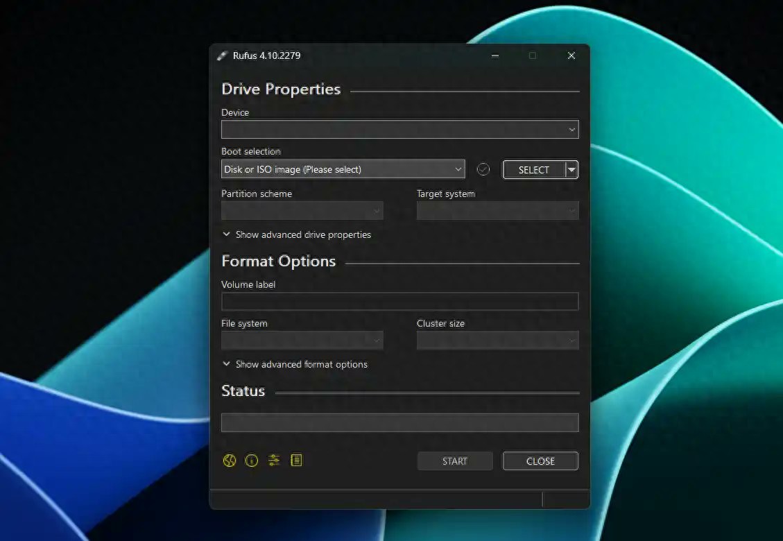 Rufus 4.10 发布：引入深色模式，支持 Win11 25H2