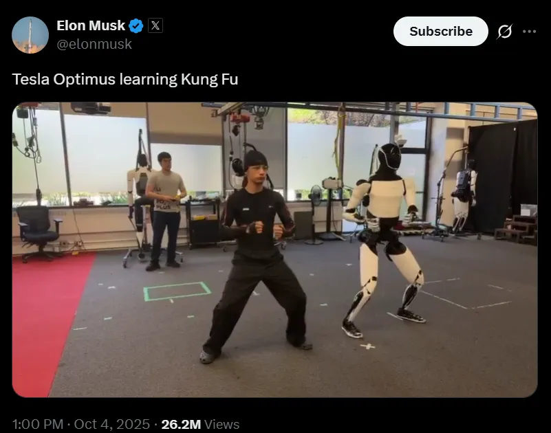 马斯克回归初见成效:Optimus秀功夫 特斯拉年底将推第三代人形机器人