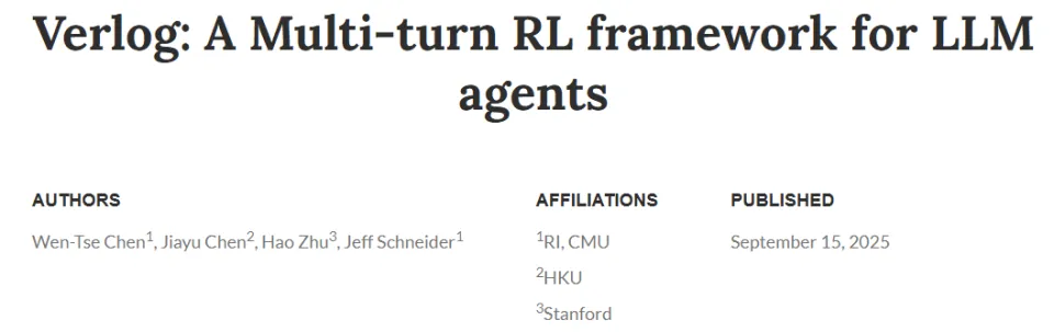 开源RL框架Verlog来了，专为LLM智能体打造，400回合不成问题