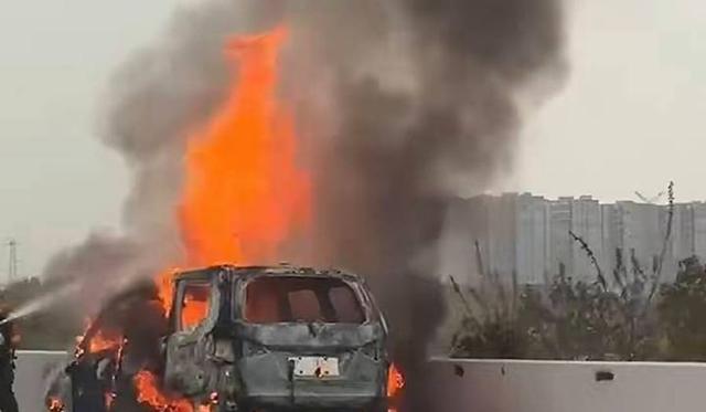 疑似现场救援者描述无力感，几位大哥内向又愧疚，奋力砸开车门却撞击导致电池自燃只得敬畏生命，安全第一遵纪守法-有驾