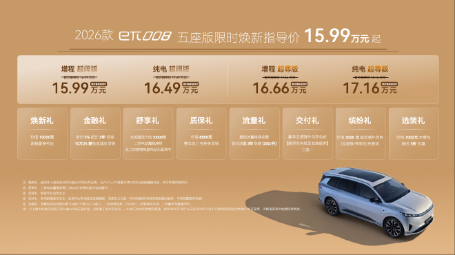 东风奕派2026款纳米01、2026款eπ008五座版焕新上市