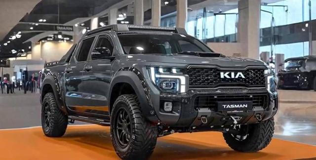 韩系硬派皮卡首发！起亚Tasman搭载4.0L V8，涉水深度700mm