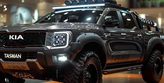 韩系硬派皮卡首发！起亚Tasman搭载4.0L V8，涉水深度700mm-有驾