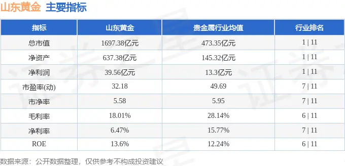 _山东黄金股票沪深_山东黄金股票净值