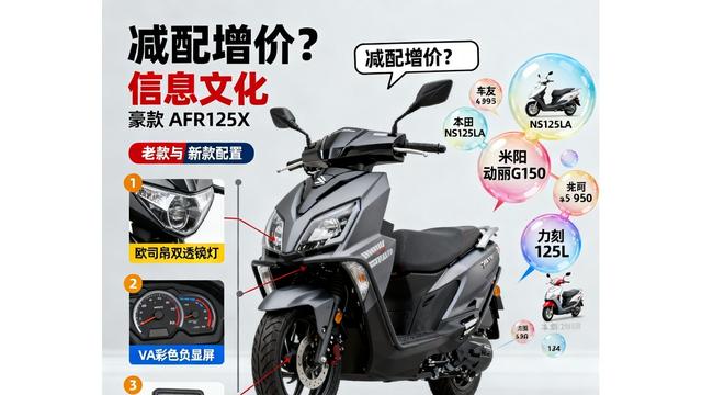 豪爵AFR125X升级配置，老车主买单，新用户犹豫-有驾