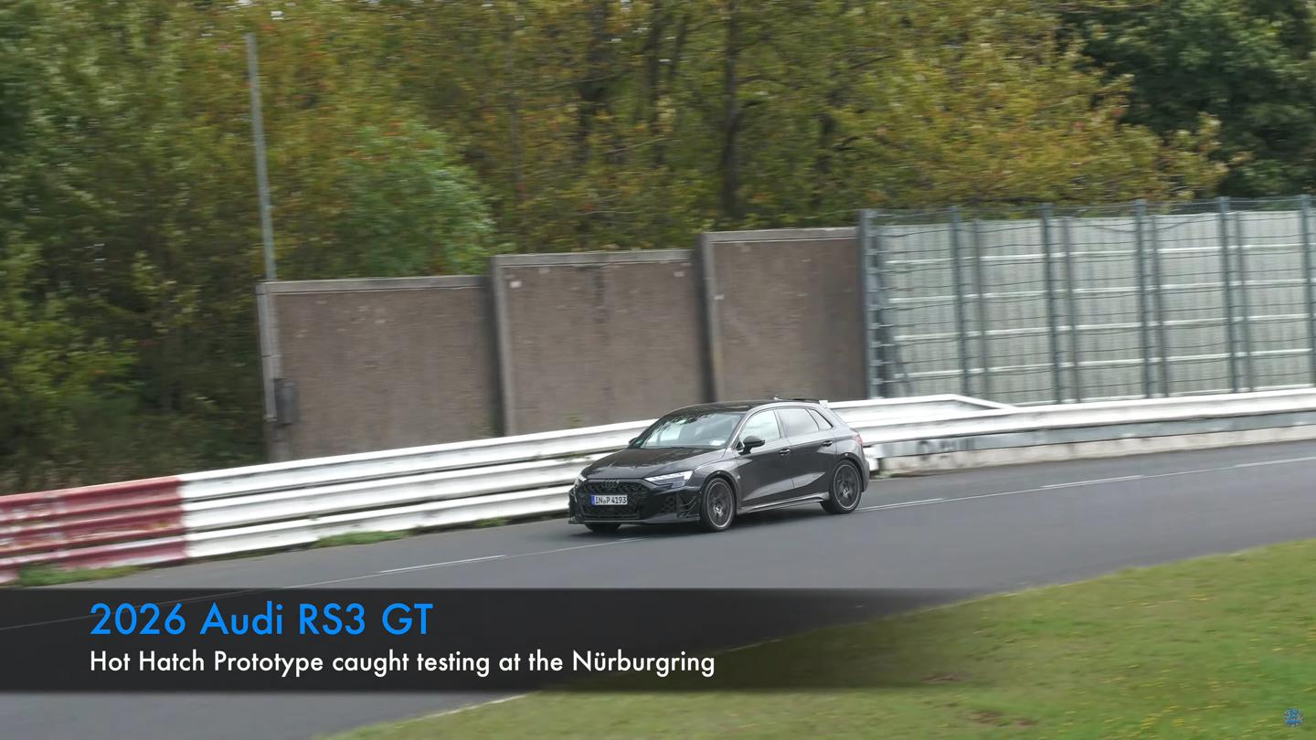 五缸发动机将迎谢幕演出，奥迪RS3 GT现身纽北赛道