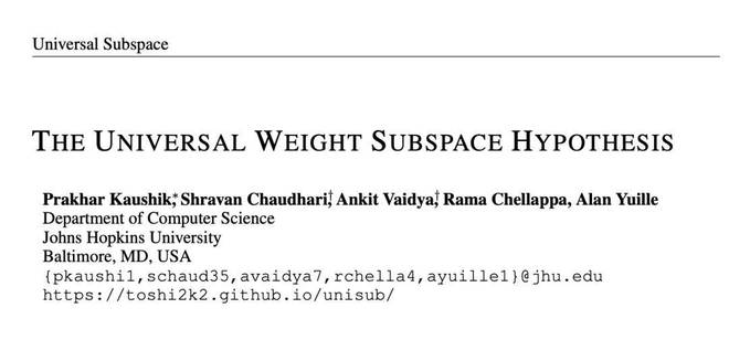 _1100多个模型殊途同归，指向一个通用子空间，柏拉图又赢一回？_1100多个模型殊途同归，指向一个通用子空间，柏拉图又赢一回？
