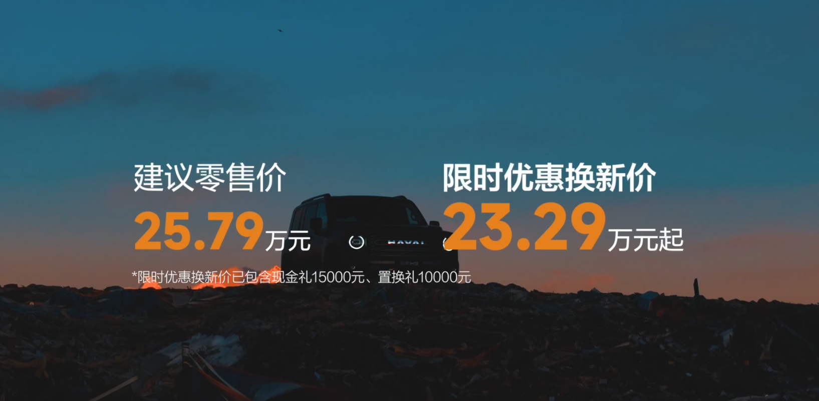 限时优惠换新价23.29万元 哈弗H9穿越版上市