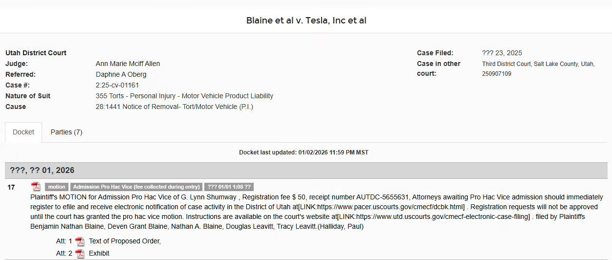 Model X迎头相撞半挂车致一家四口丧命，家属起诉特斯拉