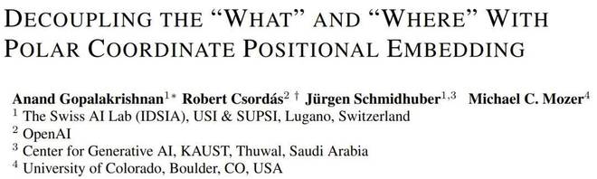 LSTM之父造出PoPE:终结RoPE泛化难题,实现Transformer极坐标进化_LSTM之父造出PoPE:终结RoPE泛化难题,实现Transformer极坐标进化_