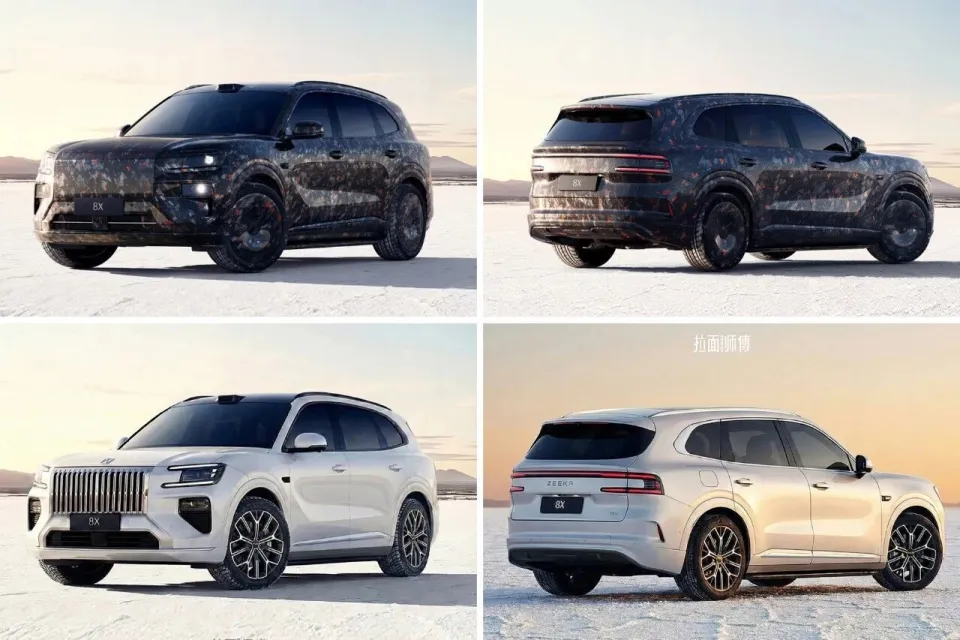 杭州湾卡宴之极氪8X再爆新图！网友：机械式门把手给好评