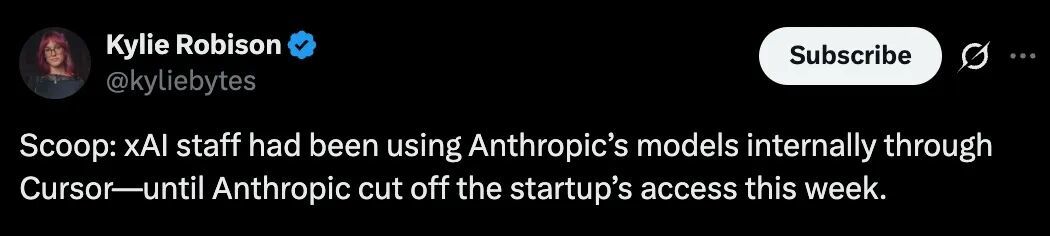 笑死！xAI员工竟用Claude写代码？这回Anthropic反手拔了马斯克的网线