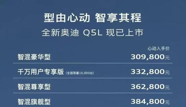 最便宜奥迪Q5L上市搭载华为技术尺寸升级冲击豪华第一-有驾