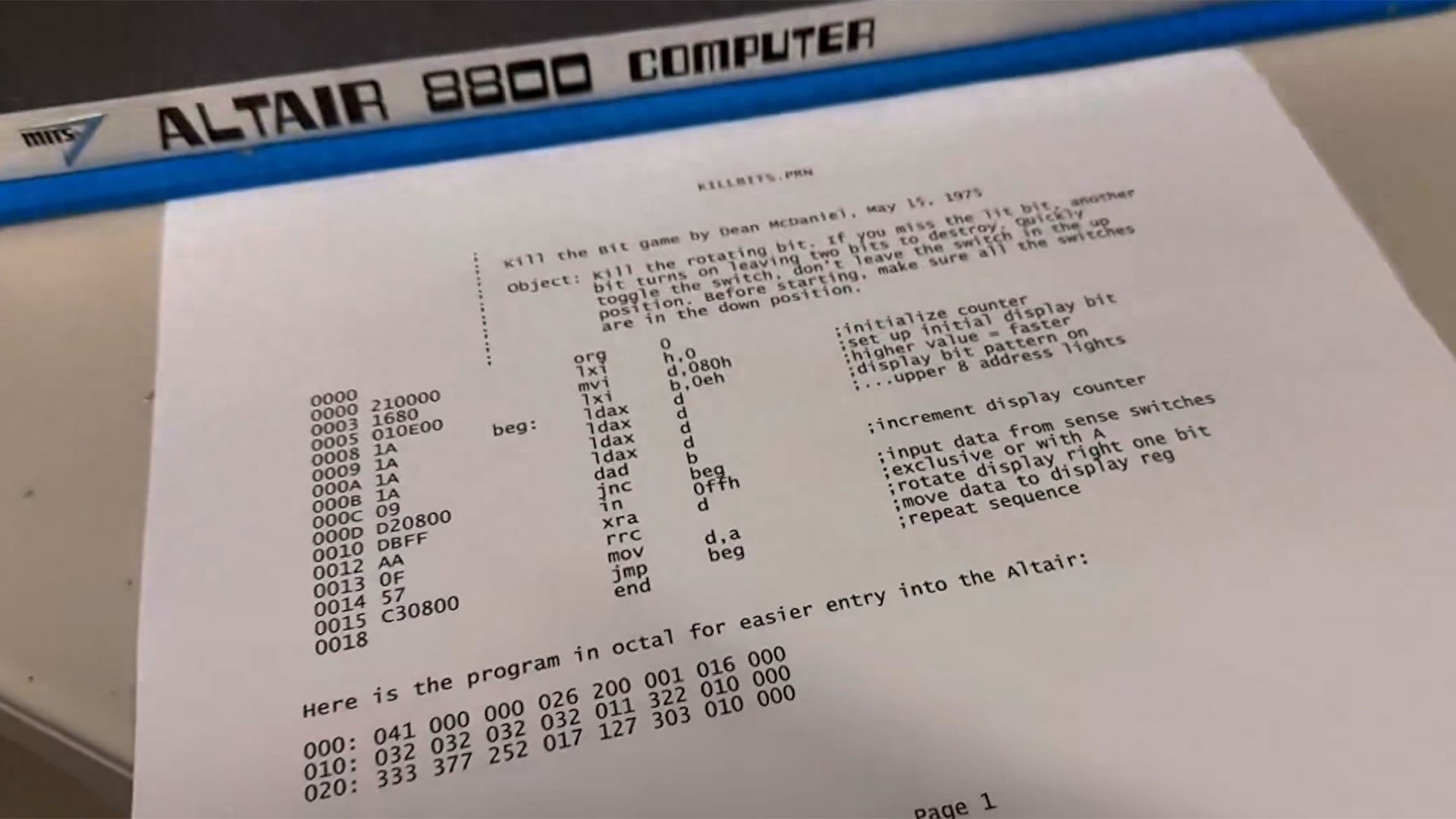 沉睡52年终开机：1974年产Altair 8800运行其首个程序