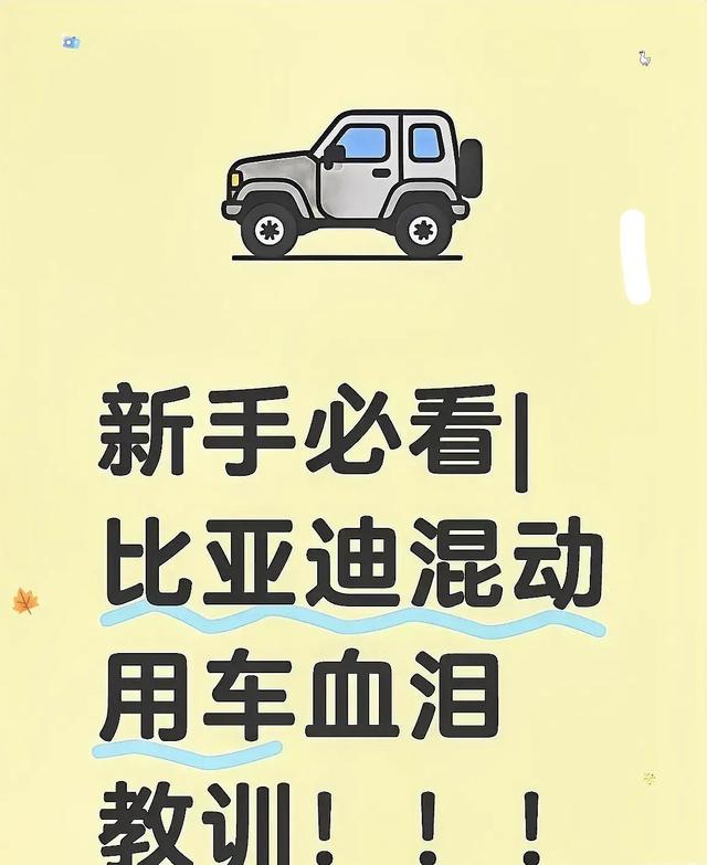比亚迪混动避坑指南15处细节或毁电池