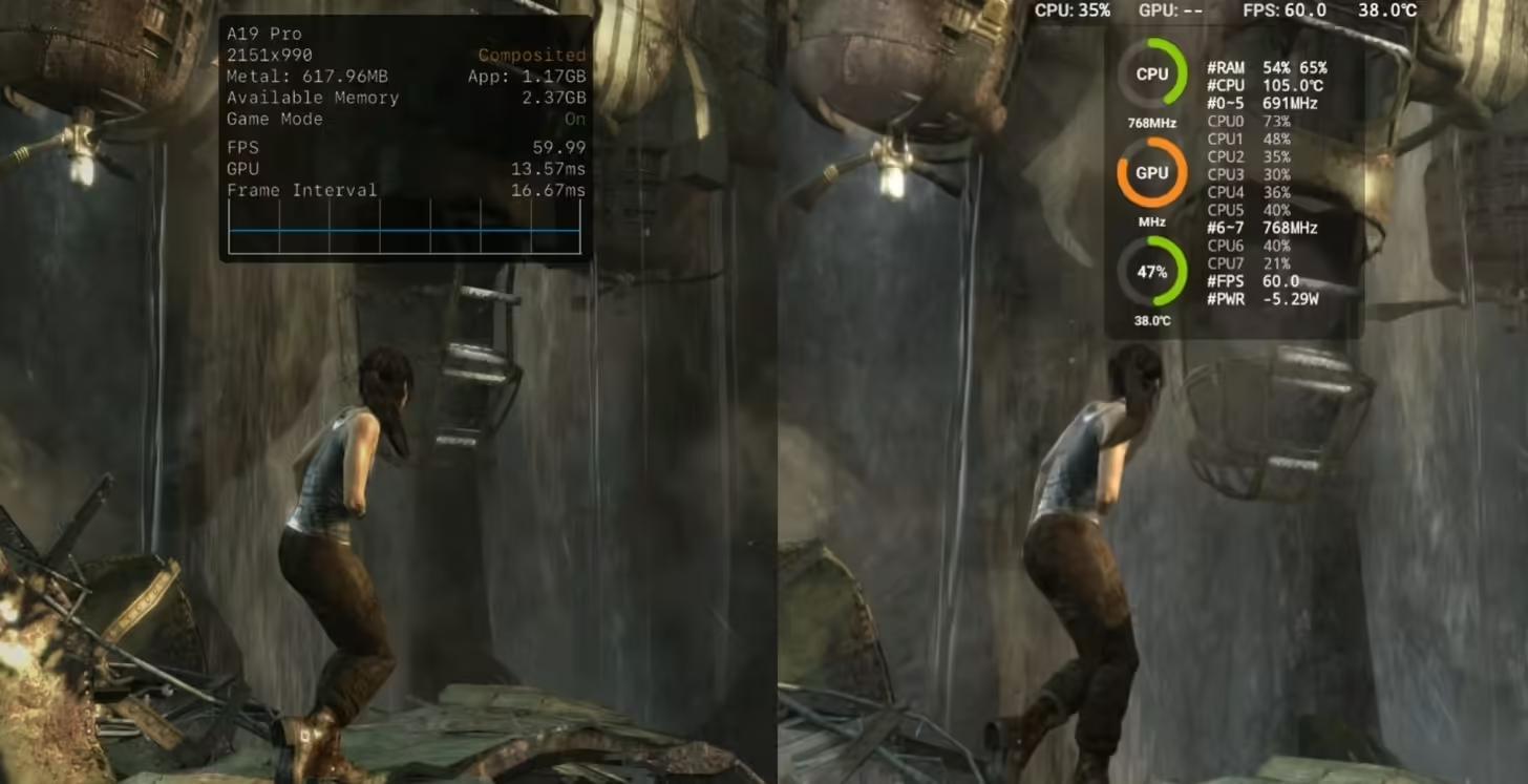 苹果iPhone 17 Pro Max和红魔11 Pro手机测试《古墓丽影9》游戏表现对比_苹果iPhone 17 Pro Max和红魔11 Pro手机测试《古墓丽影9》游戏表现对比_