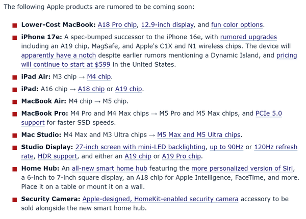 苹果公司将在3月初发布大量新品 包括一款廉价iPhone