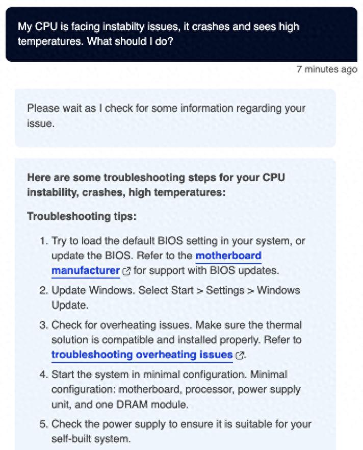 英特尔上线AI客服Ask Intel：秒回保修等信息，搞不定转接人工